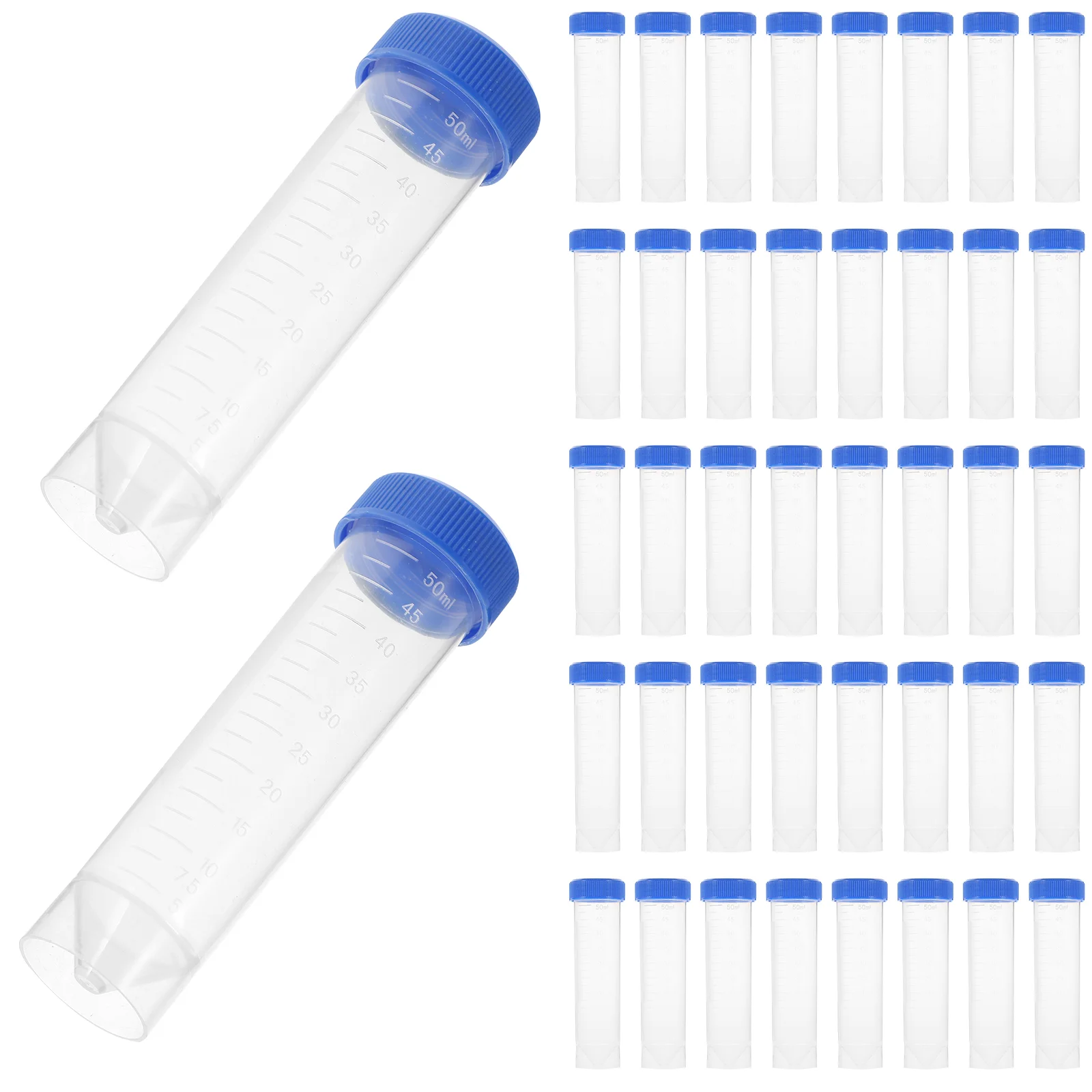 

Flat-Bottom Centrifuge Tubes Sample Plastic Centrifuge Tubes Graduated Vial Tube with Screw Caps For Laboratory