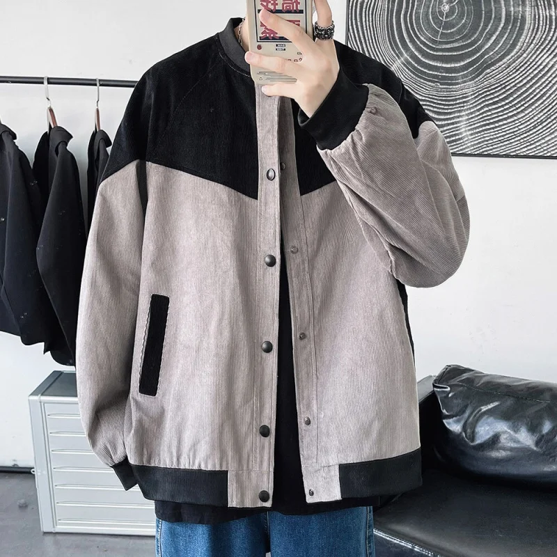 

Весенняя Вельветовая куртка 2022, мужская бейсбольная Униформа большого размера