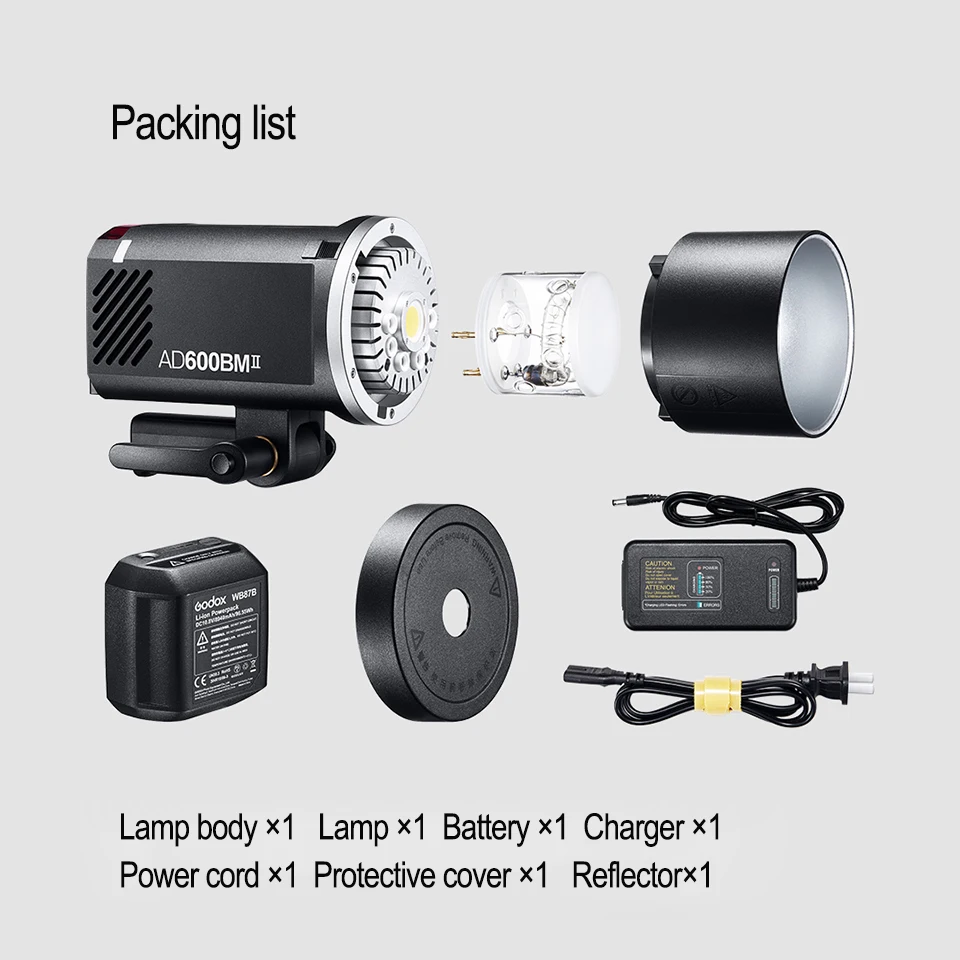 Вспышка Godox AD600BMII Witstro, ручная, универсальная, для улицы, 600 Вт, TTL, HSS, время перезарядки 0.01-1.9 с, студийная вспышка (art.: 3920da38d18bf) - 3920da38d18bf