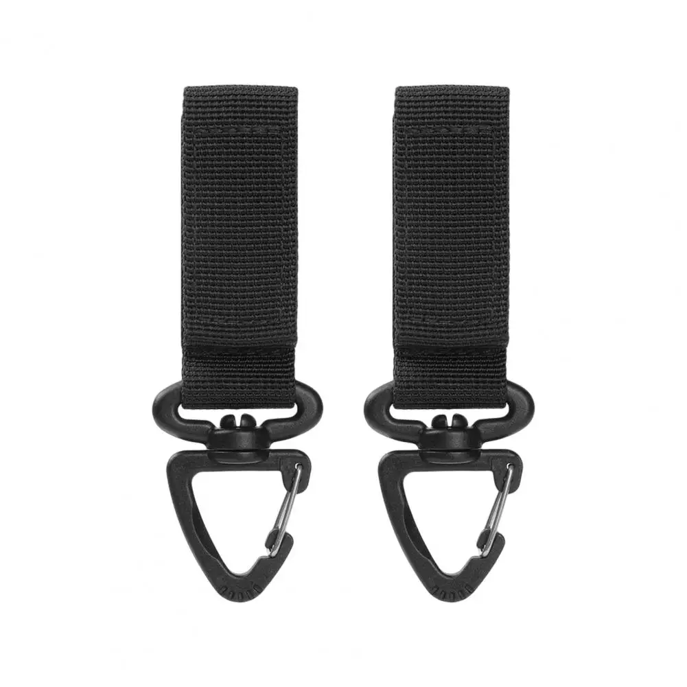 

2Pcs Outdoor Camping Carabiner Nylon Molle Tactical Backpack Key Hook System Belt Buckle Triangle Webbing Belt Buckle Climbing