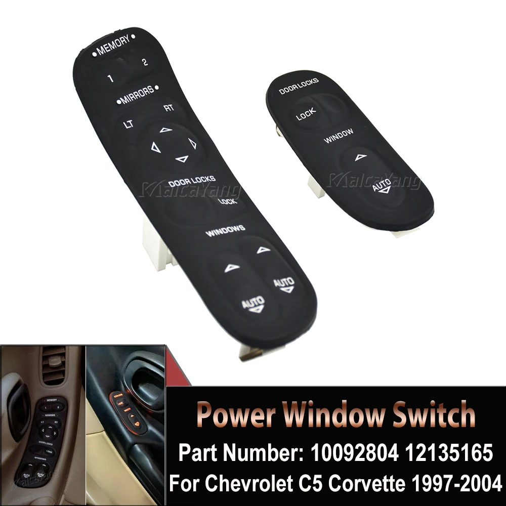 

For Chevrolet C5 Corvette Electric Power Master Window Lifter Switch 1997 1998 1999 2000 2001-2004 12135165 10092804 Auto Parts