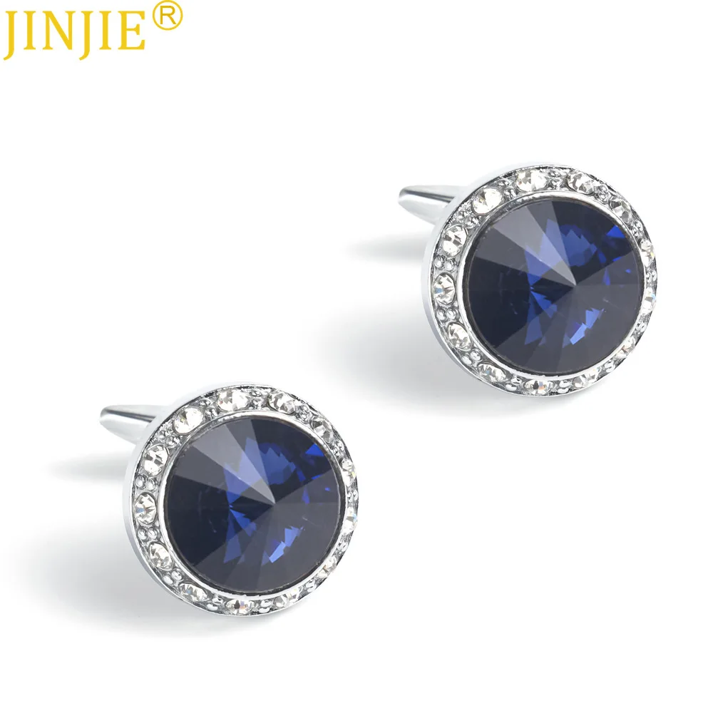 Новинка мужские французские запонки круглые красные и синие стандарта AliExpress