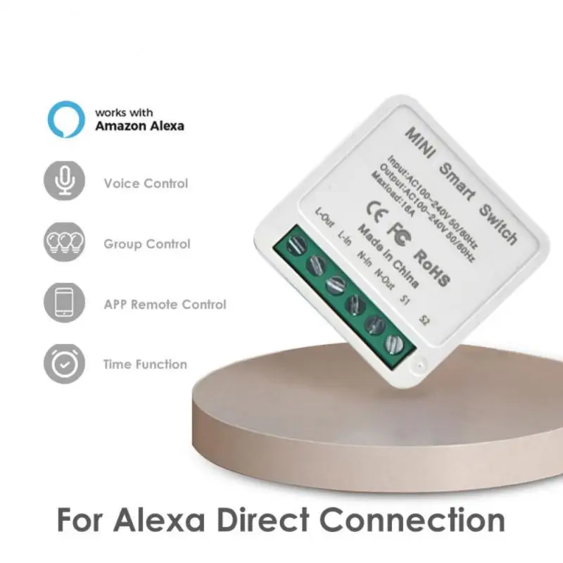 

Timer Mini Module Diy Wireless Smart Switch 16a Voice Control Breaker Smart Home Automation Ac 100-240v