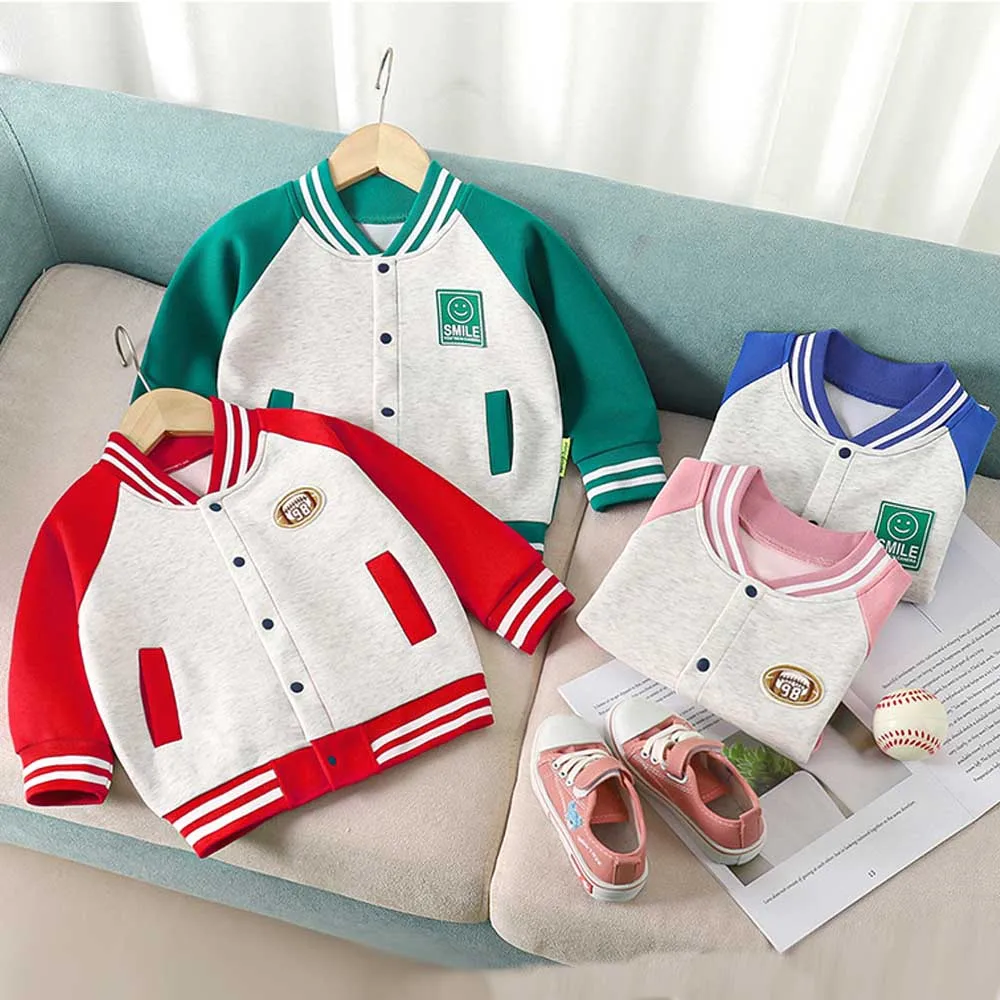 Kids Letter Pattern Coat 2022 Spring Autumn Teenagers Sports
