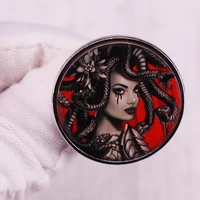 gothic style graphics enamel pin wrap clothes lapel brooch fine badge fashion jewelry friend gift