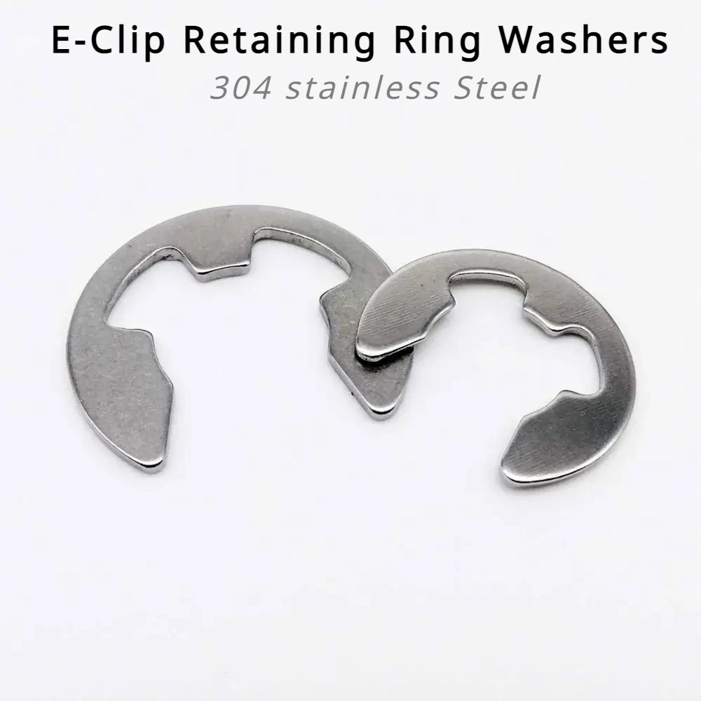 Стопорное кольцо с зажимом E 10/50 шт. шайбы для крепления вала M1.2 M1.5 M2 M3 M3.5 M4 M5 M6 M7 M8