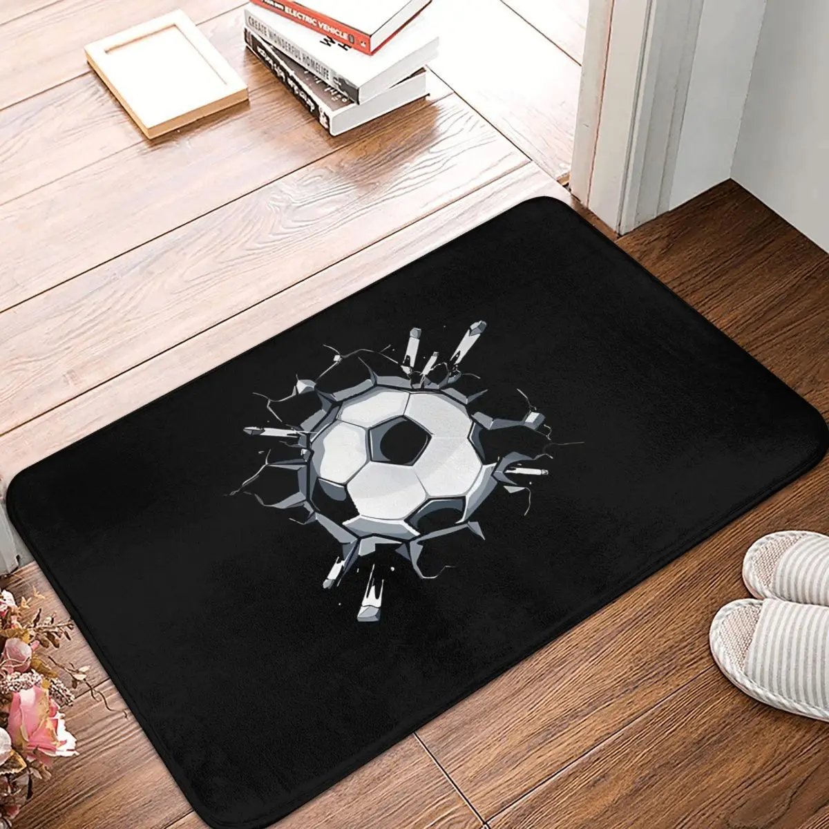

3D Three Dimensional Simulation Non-slip Doormat Soccer Ball With Effect Classic Living Room Bedroom Mat Prayer Carpet Modern
