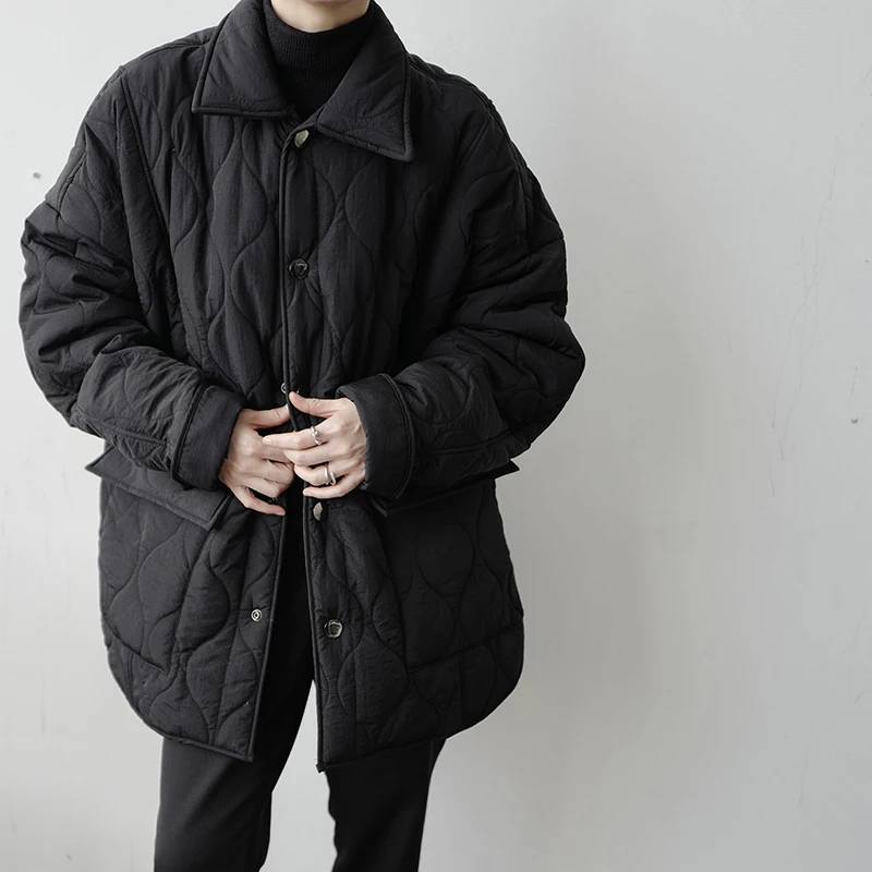 Winter Men Japan Korean Streetwear Fashion Loose Vintage Cotton Padded Parkas Jacket Male Women Warm Coat Outerwear