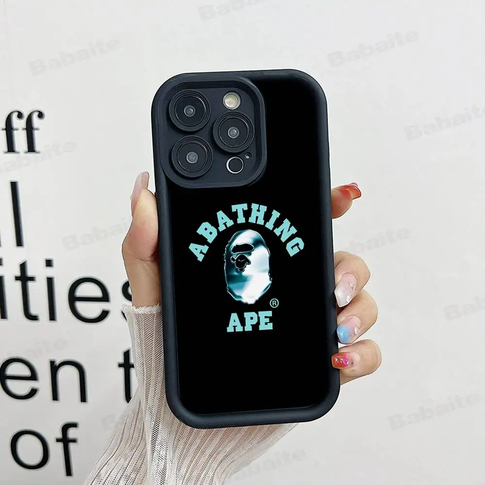 Фото Чехол B-BAPE-s Ape для iPhone 17 16 15 14 13 12 11 Pro Max Plus, силиконовый, противоударный №5