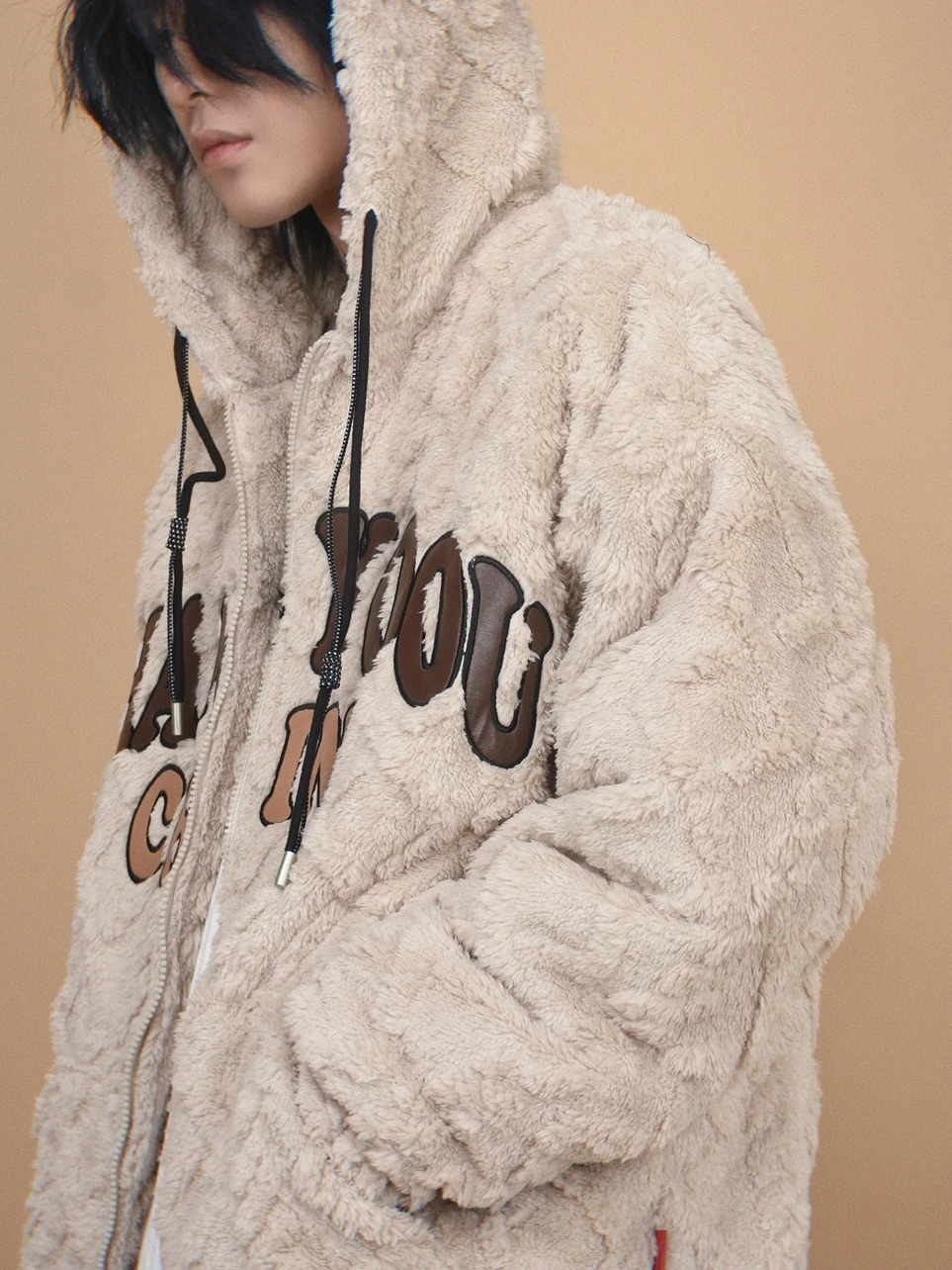 MZ Американская винтажная верхняя одежда с плюшевой вышивкой ягненка мужская