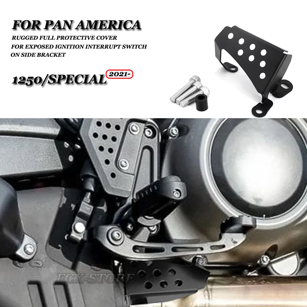 

Для PAN1250 Pan America 1250 специальный боковой кронштейн для мотоцикла Переключатель зажигания перегородка боковой выключатель Защитная крышка 2021 2022