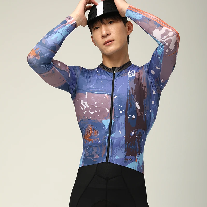 Велосипедная одежда KIAE с длинными рукавами для мужчин дышащий солнцезащитный