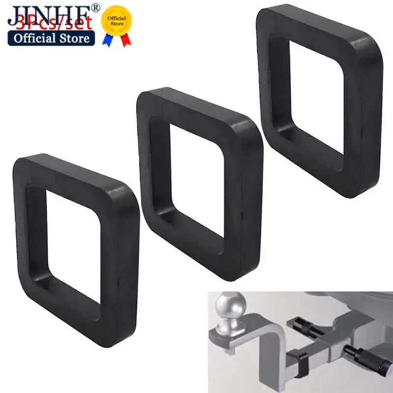 

3Pcs Silencer Pad 2 Inch Hitch Receiver Muffler Trailer Link Damping Rubber Block for Adjustable Ball Mounts Reduce Noise