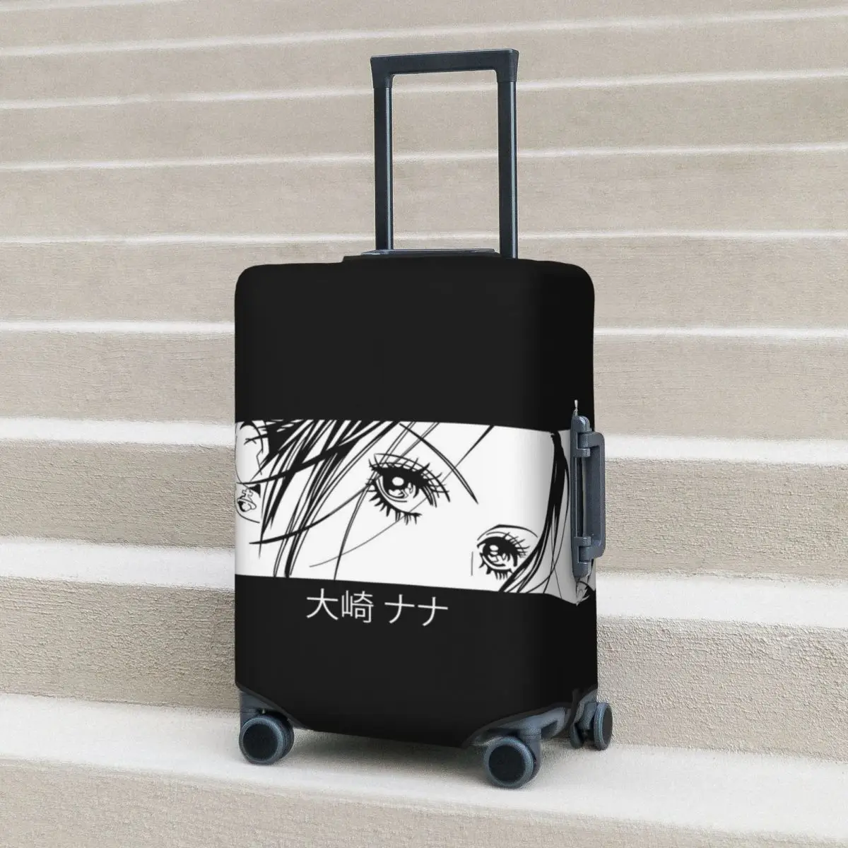 

Nana Osaki Eyes Suitcase Cover Black Stones Anime Strectch Cruise Trip Protection Luggage Accesories Holiday