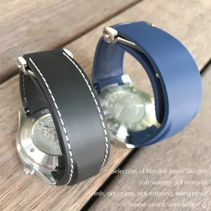Hight Quality Watch band For Omega Watch Seamaster 300 Planet-Ocean Seiko-SKX Conquest Rubber Silicone Strap