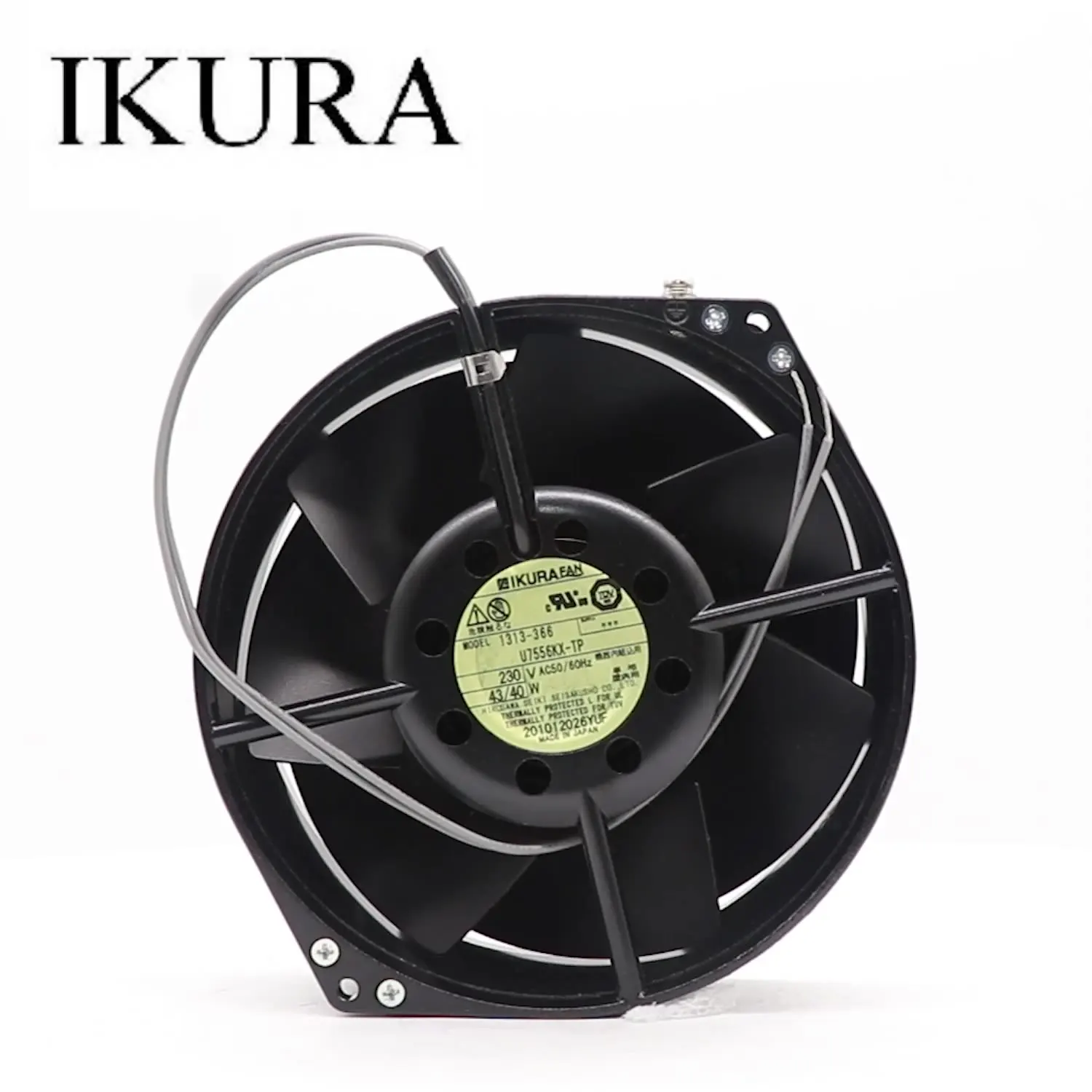 

IKURA U7556KX-TP 230VAC 43/40W 150*55mm шарикоподшипник Осевой поток охлаждающий вентилятор для инвертора Yaskawa G7