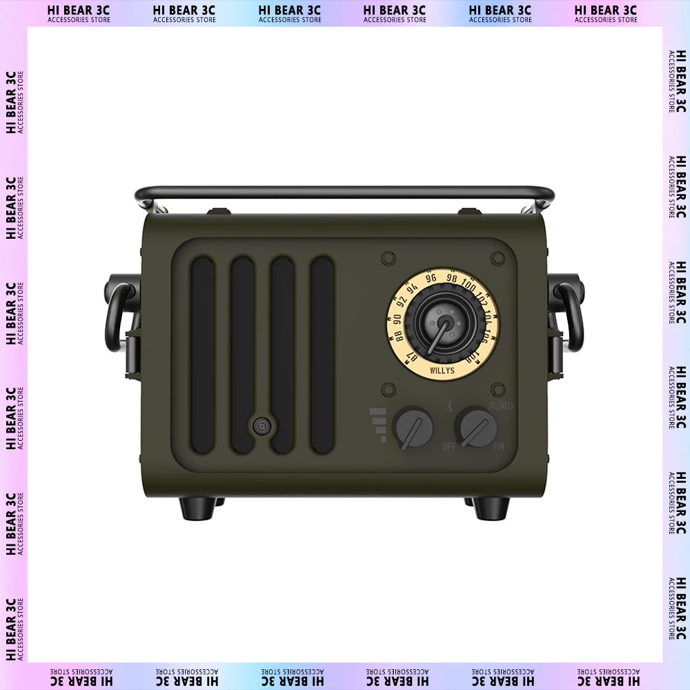 

Original XOG Bluetooth Speaker Retro Jeep Style Bass Boost Stereo Surround FM Speaker Hi-Res Portable Outdoor Camping Sound Box