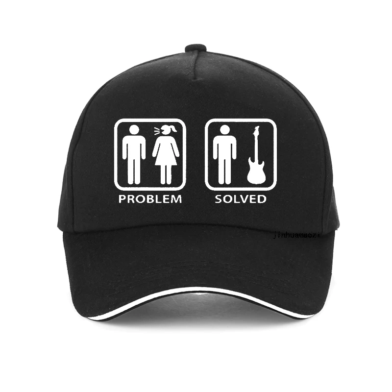 Фото Бейсболка для гитаристов Problem Solved, унисекс, для электрогитаристов, акустических гитаристов, басистов, любителей музыки №2