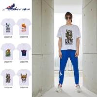 feather step cool funny cartoon animal text printed t shirt casual new 2022 summer women tshirt male tee shirts tops