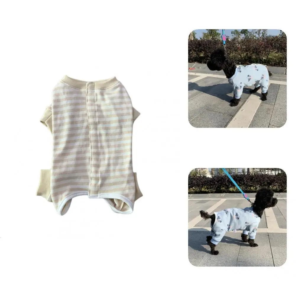 

Elastic Cozy Cat Surgery Recovery Body Suit Professional Pet Pajama Suit Round Neck Pet Supplies