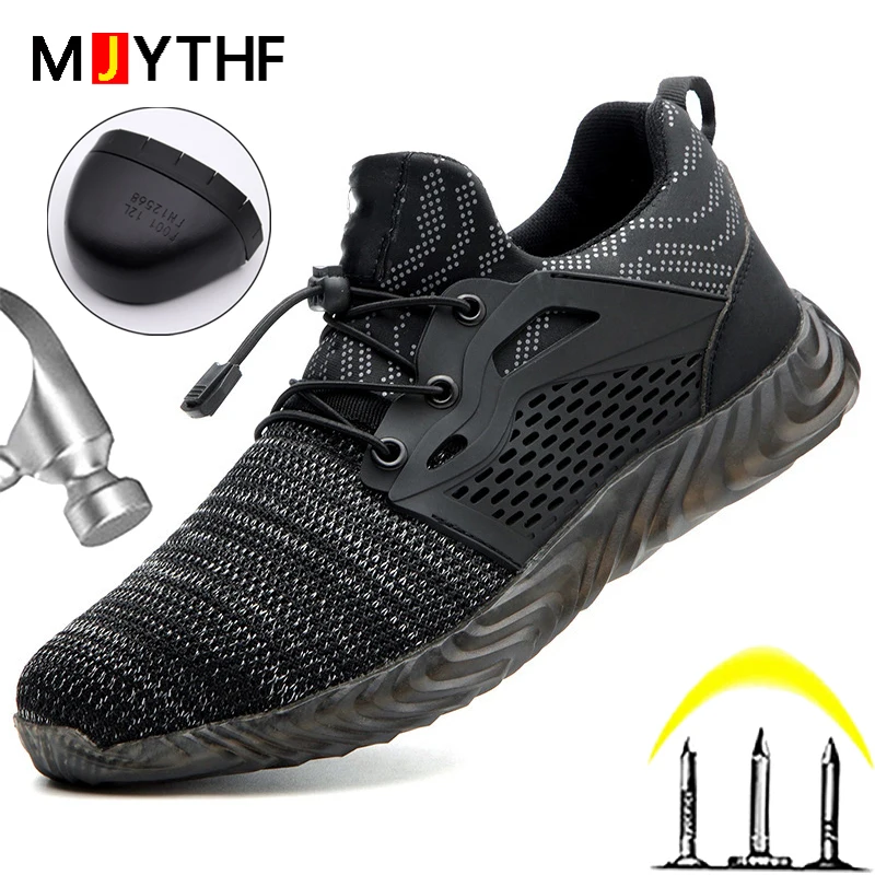 

MJYTHF Plus Size 49 50 Work Safety Shoes For Men Women Work Shoes Sneakers Indestructible Shoes Anti-smash Anti-puncture Boots