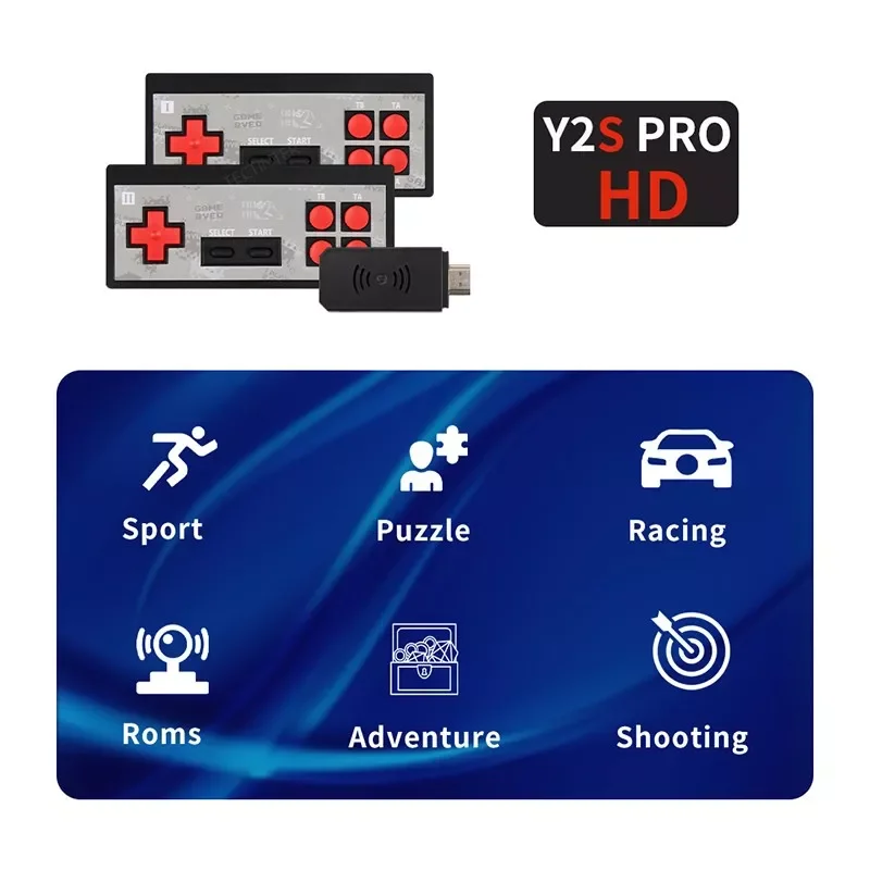 

Video Game Handheld Game Player Mini Game Console Built in 1800 Classic 8 Bit Games Dual Wireless Gamepad HD/AV Output