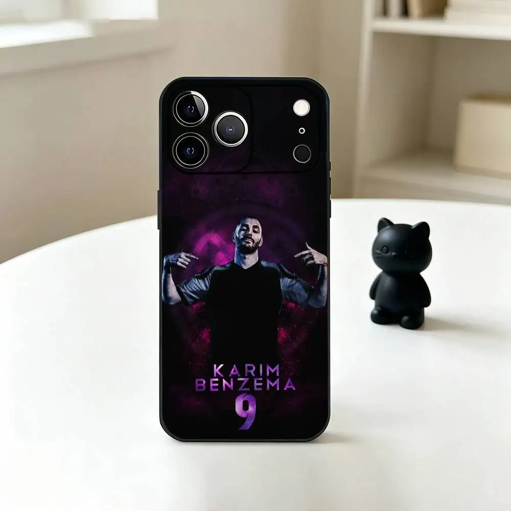Фото Чехол для телефона K-Karim Benzema Football для iPhone 17, 16, 15, 14, 13, 12, 11 Plus, Pro Max, XS, мягкий силиконовый, черный №2