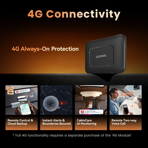DDPAI Z90 Master Dual 4K Автомобильный видеорегистратор с HDR и 5 ГГц Wi-Fi — изображение товара
