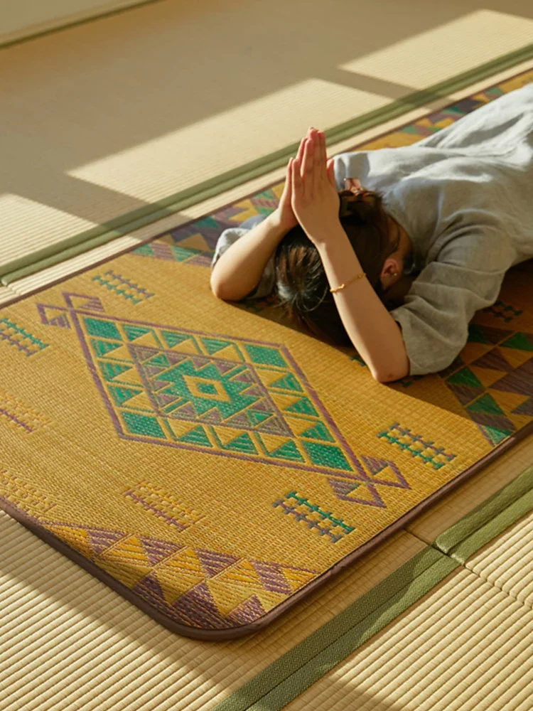 Для Rutschfeste Yoga-Matte Rollender Sajuml Muslimischer Gebetsteppich Betende Japanische Tatami-Matte Für Übungen Heim-Fit