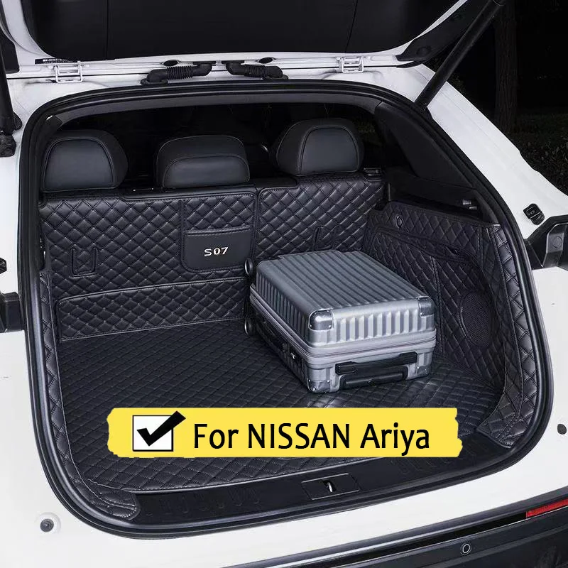 Фото Комплект ковриков в багажник для NISSAN Ariya 2022, защитный вкладыш для заднего отсека, коврик для багажа, элементы интерьера автомобиля №1