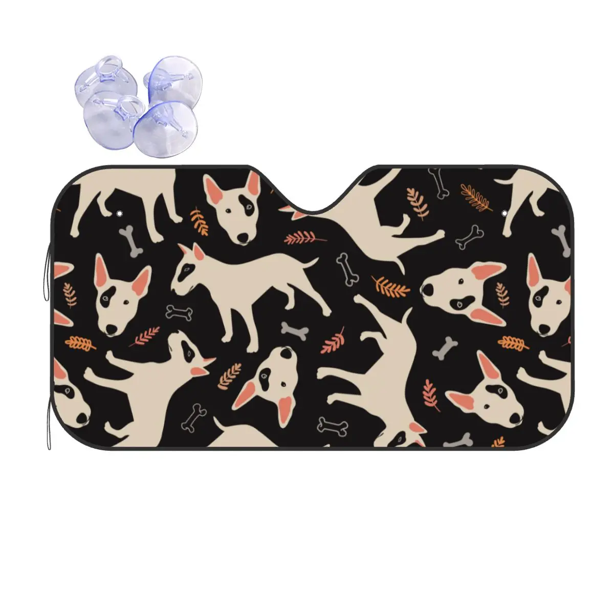 

Bull Terrier Windshield Sunshade 70x130cm Gift for Animal Dog Lover Foils Car Window Windscreen Cover Ice Shield Dust Protection