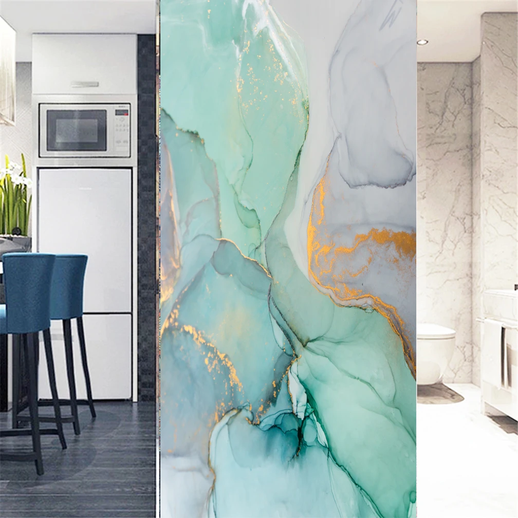 

Privacy Window Film Marble Background Decorative Glass Covering No-Glue 01Static Cling Frosted Window Stickers Window Tint 01