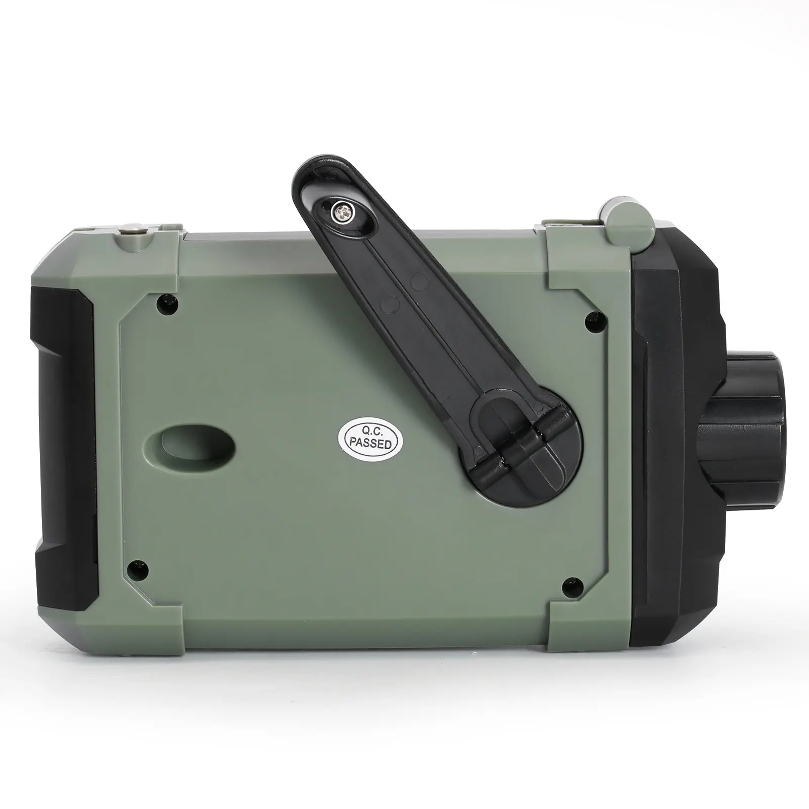 multi functional solar hand crank emergency flashlight noaa amfm radio sos alarm 2000mah power bank for cell phone reading lamp free global shipping