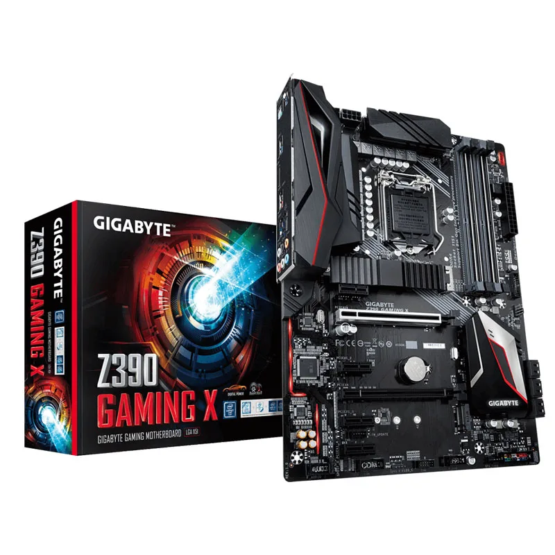 

New GIGABYTE Z390 GAMING X LGA1151 Motherboard DDR4 Intel i9 i7 i5 i3 CPU Intel Z390 Gaming Placa-mãe 1151 Intel LAN M.2 ATX