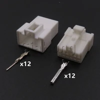 1 set 12 ways auto male female plug white automobile electric wire socket car unsealed connector