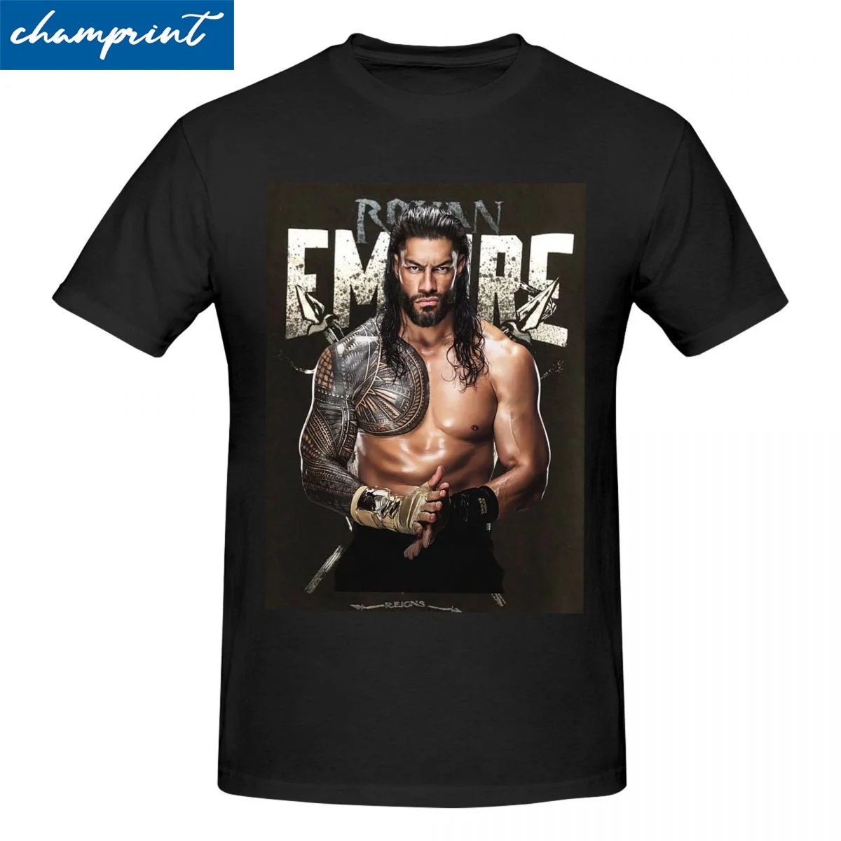 Roman Reigns Saiful Sun Wrestling T Shirts for Men Women 100% Cotton T-Shirts Crew Neck Tees Short Sleeve Clothes Plus Size