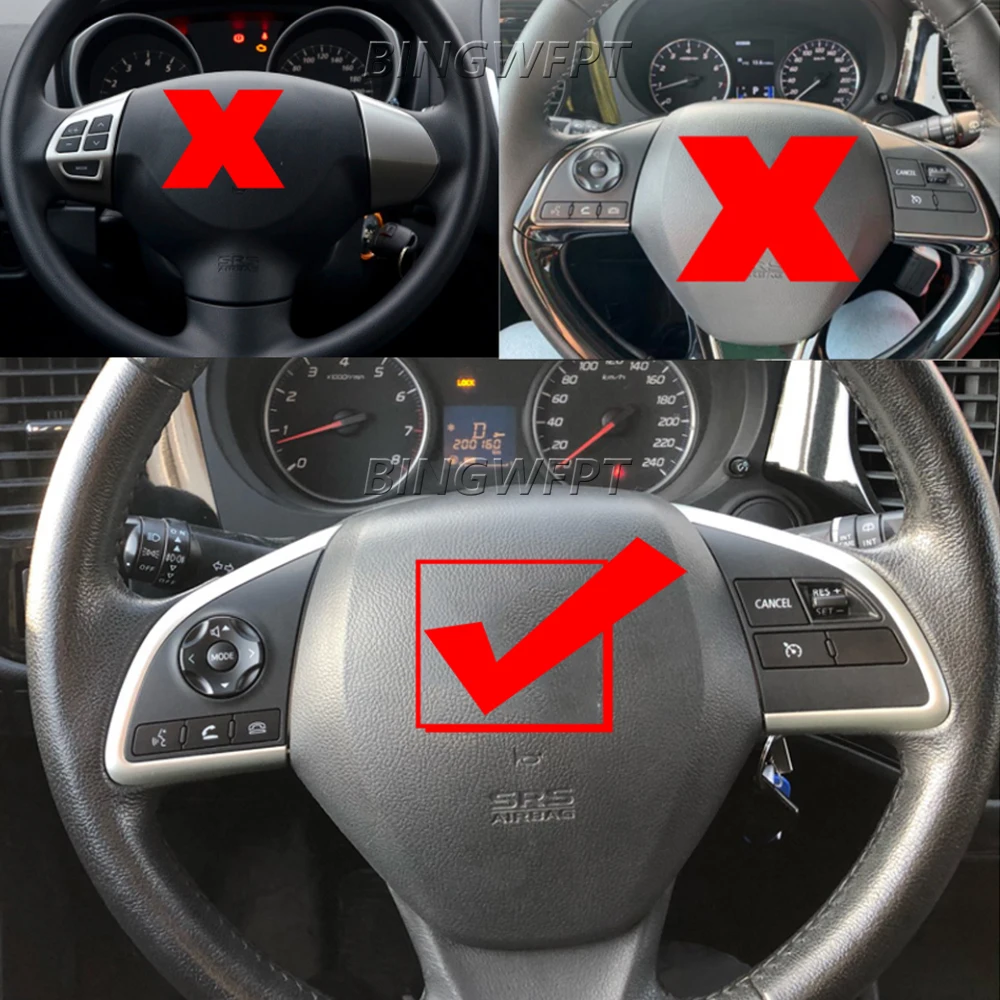 Фото Для Mitsubishi Outlander 3 2013-2019: Высококачественный переключатель круиз-контроля, кнопка управления мультимедиа и аудио на руле №2