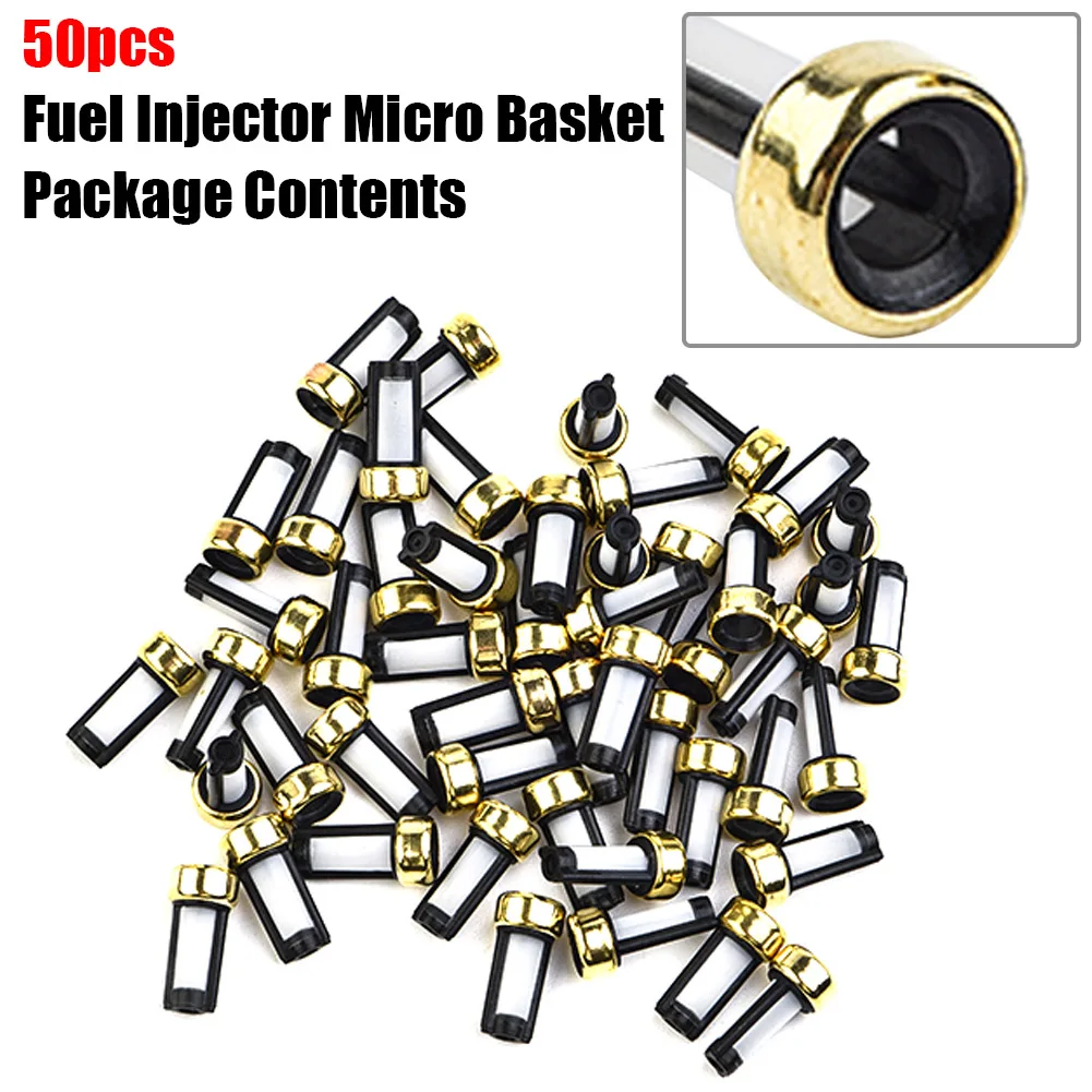 

50pcs Fuel Injector Micross Basket Filter Universal Fit For ASNU03C Injector Repair Tools 6x3x12mm Auto Replacement Parts