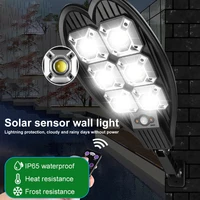 led solar light indoor outdoor powerful solar lamp 3 modes waterproof cob garden light street lights with motion sensor