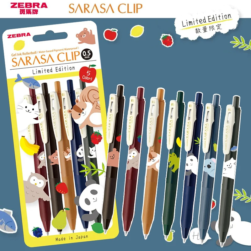 

Японская Выдвижная шариковая ручка Zebra, цветные чернила 0,5 мм, тонкие ручки, канцелярские принадлежности для офиса и школы