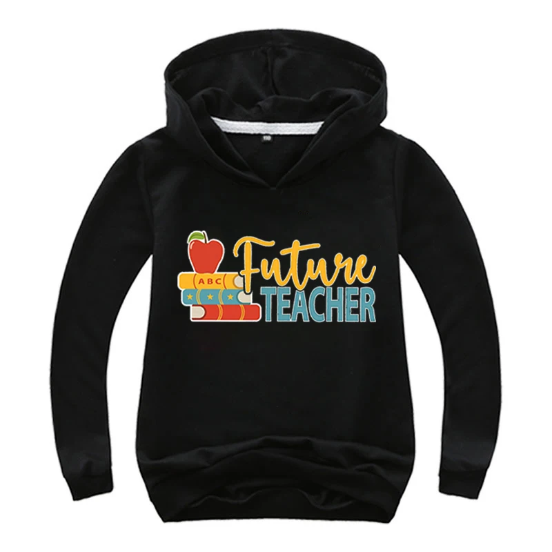 

teachers week Kids Boys Girls Sweatshirt Cartoon teacher Print Pullover summer Tops Long Sleeve Children Cotton Hoodies Casual