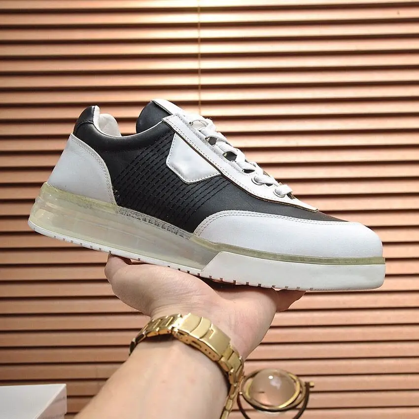 

Новая брендовая дизайнерская мужская спортивная обувь из натуральной коровьей кожи для улицы, модные повседневные кроссовки, изысканная р...