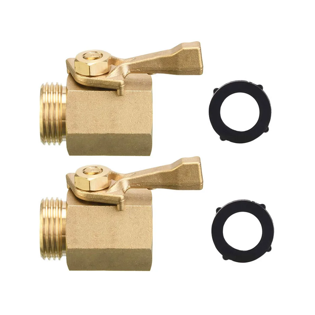 

2 Pieces 3/4 Inch Single Lever Brass Hose Valve Garden Irrigation Hoses Shut-off Valves Plumbing Hardware Accessories