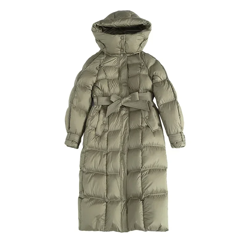 Зимняя теплая утепленная куртка на белом утином пуху 90 для женщин