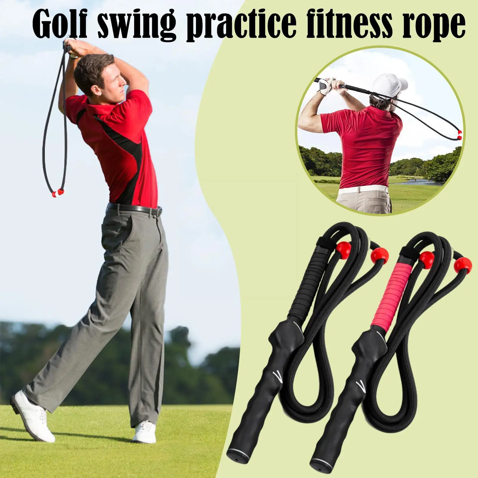 

1pc Golf Swing Training Aid Correct Posture Practice Training Indoor Grip Hand Fitness Postural Tools Rope Correction Physi L2x1