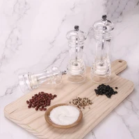 acrylic grinder manual salt and pepper mill transparent sesame spice grinder gadgets home kitchen tools bbq accessory