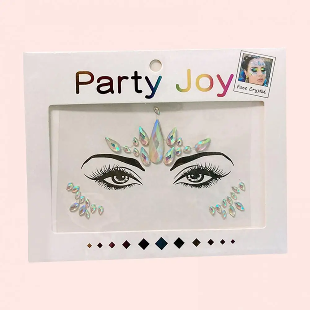 

Модные наклейки из искусственных кристаллов, искусственная смола, Искусственный драгоценный камень, тату для лица, стразы, аксессуары для Хэллоуина