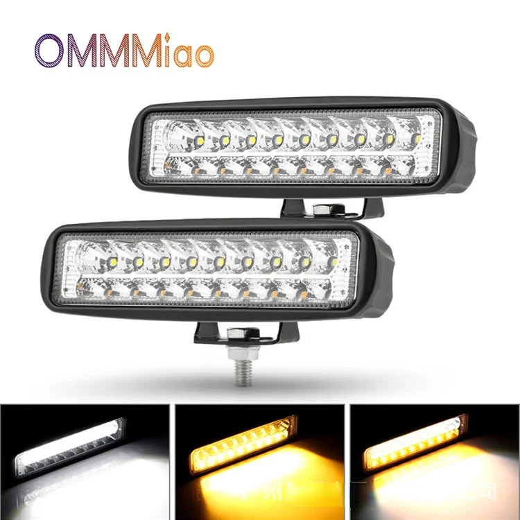 

Automobile led 18W work light yellow and white two-color off-road vehicle spotlight Strobe Light ford f150 accessories ram 1500