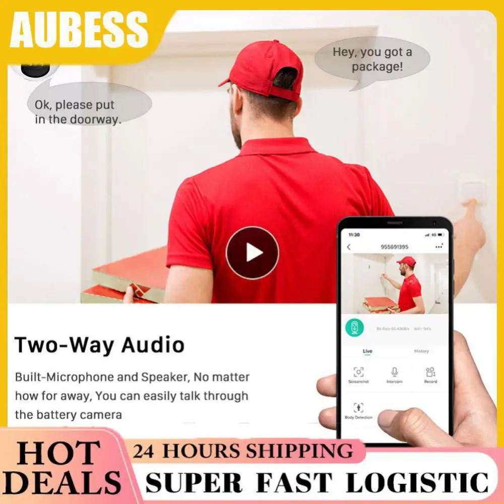 

Indoor Two-way Audio Surveillance Camera Baby Monitor Cctv Camera Infrared Night Vision Wireless Ip Camera Camcorders Smart Home