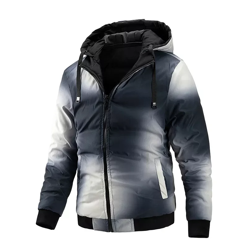 

2022NEW Winter Men's Bomber Jackets Men Two-Side Wear Warm Hooded Parkas Coats Casual Outdwear Thermal Jacket Mens Clothing